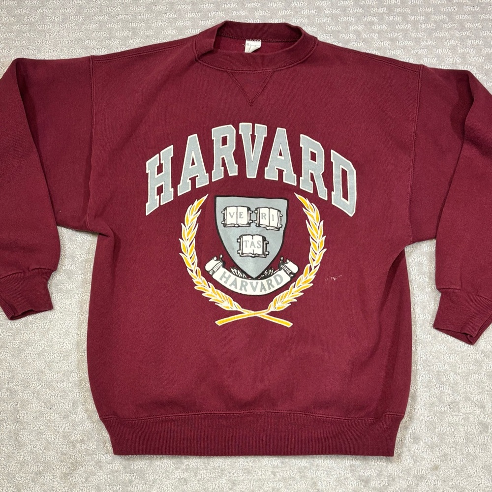 Vintage 90s Champion Harvard University Crest Men's‎ Crewneck Sweatshirt Size L
